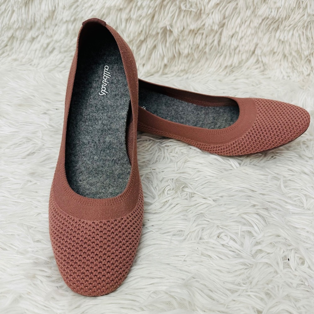 Allbirds Tree Breezers Knit Ballet Flats in Dusty Rose sz 9.5 - New